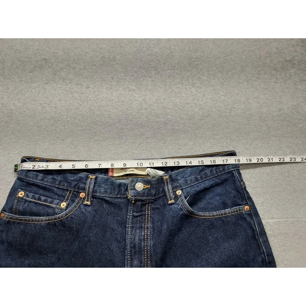 Levis Men Denim Jeans 36 Blue Zip Button 5 Pockets High Rise Straight Outdoor